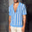 RICCARDO KNIT TOP - BLUE/SAND STRIPE