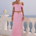 RIKKI MAXI SKIRT - PINK