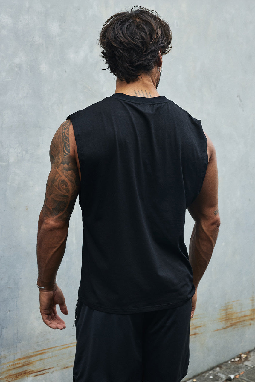 RNWY CREST FITTED TANK TOP - BLACK - RNWYCRESTFITTEDTANKTOP-BLACK-3