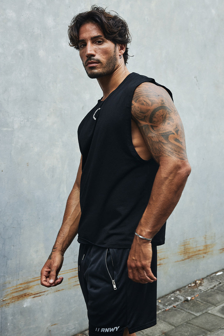 RNWY CREST FITTED TANK TOP - BLACK - RNWYCRESTFITTEDTANKTOP-BLACK-4