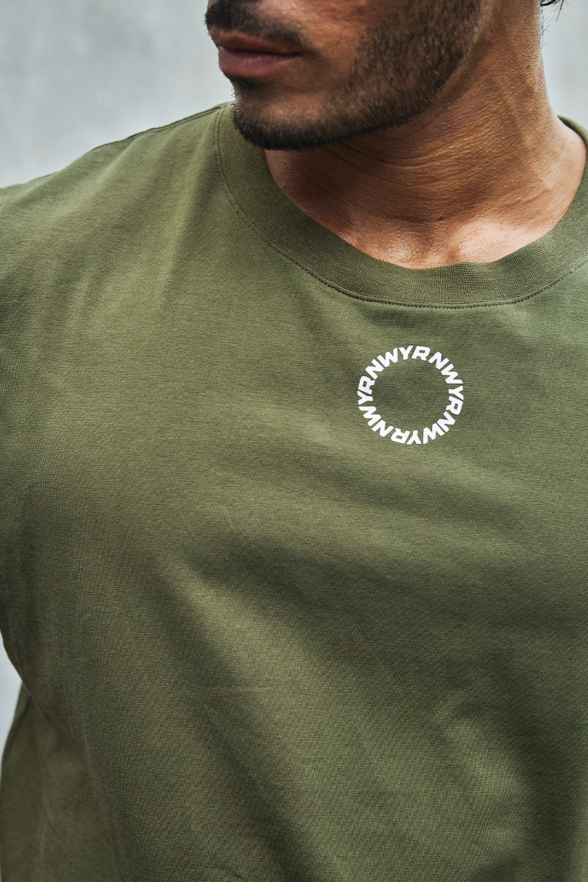 RNWY CREST FITTED TANK TOP - KHAKI - RNWYCRESTFITTEDTANKTOP-KHAKI-01
