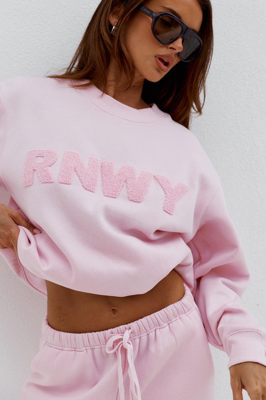 RNWY CREW NECK SWEATER - BALLET PINK