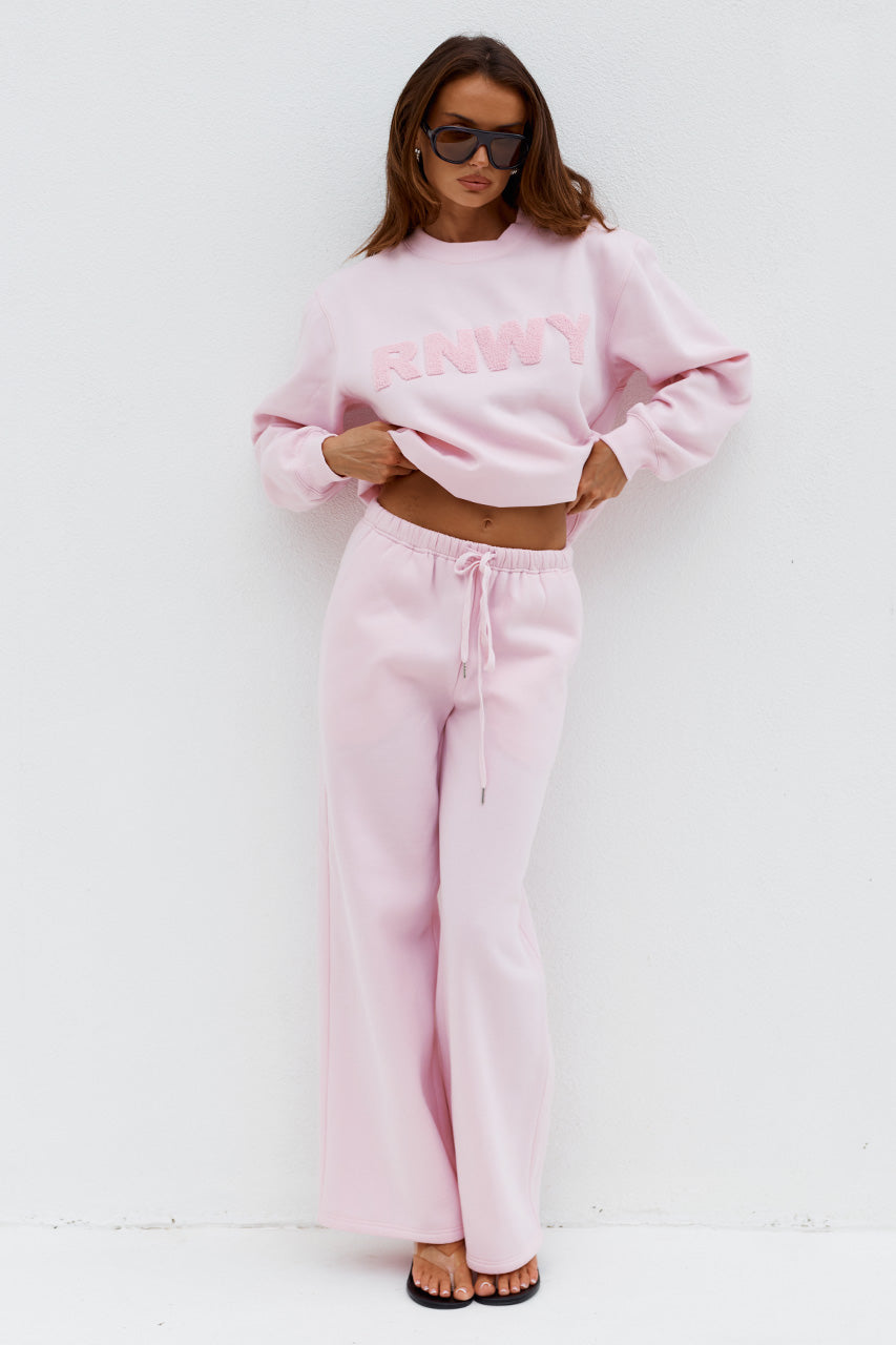 RNWY CREW NECK SWEATER - BALLET PINK - RNWYCREWNECKSWEATERxSHOBILOWRISETRACKPANTS-BALLETPINK-6