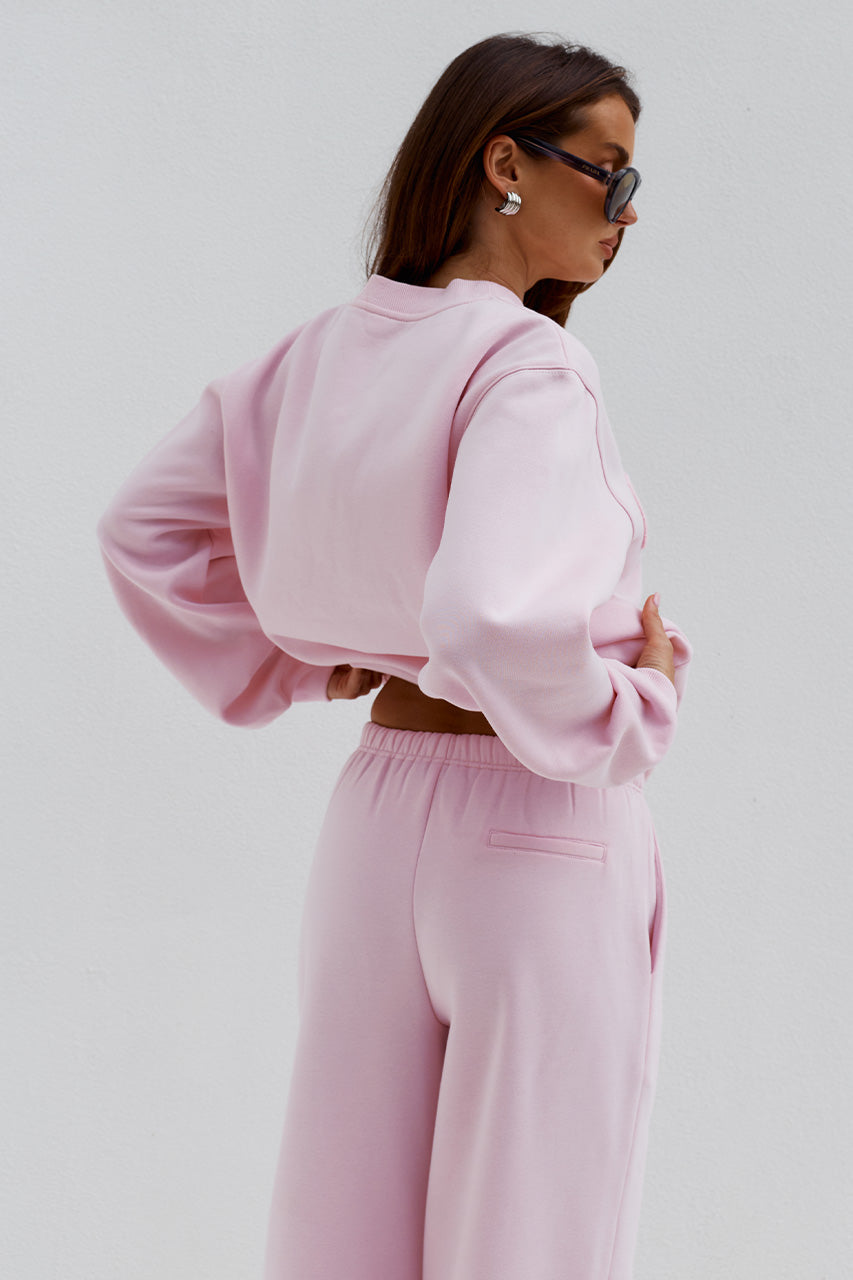 RNWY CREW NECK SWEATER - BALLET PINK