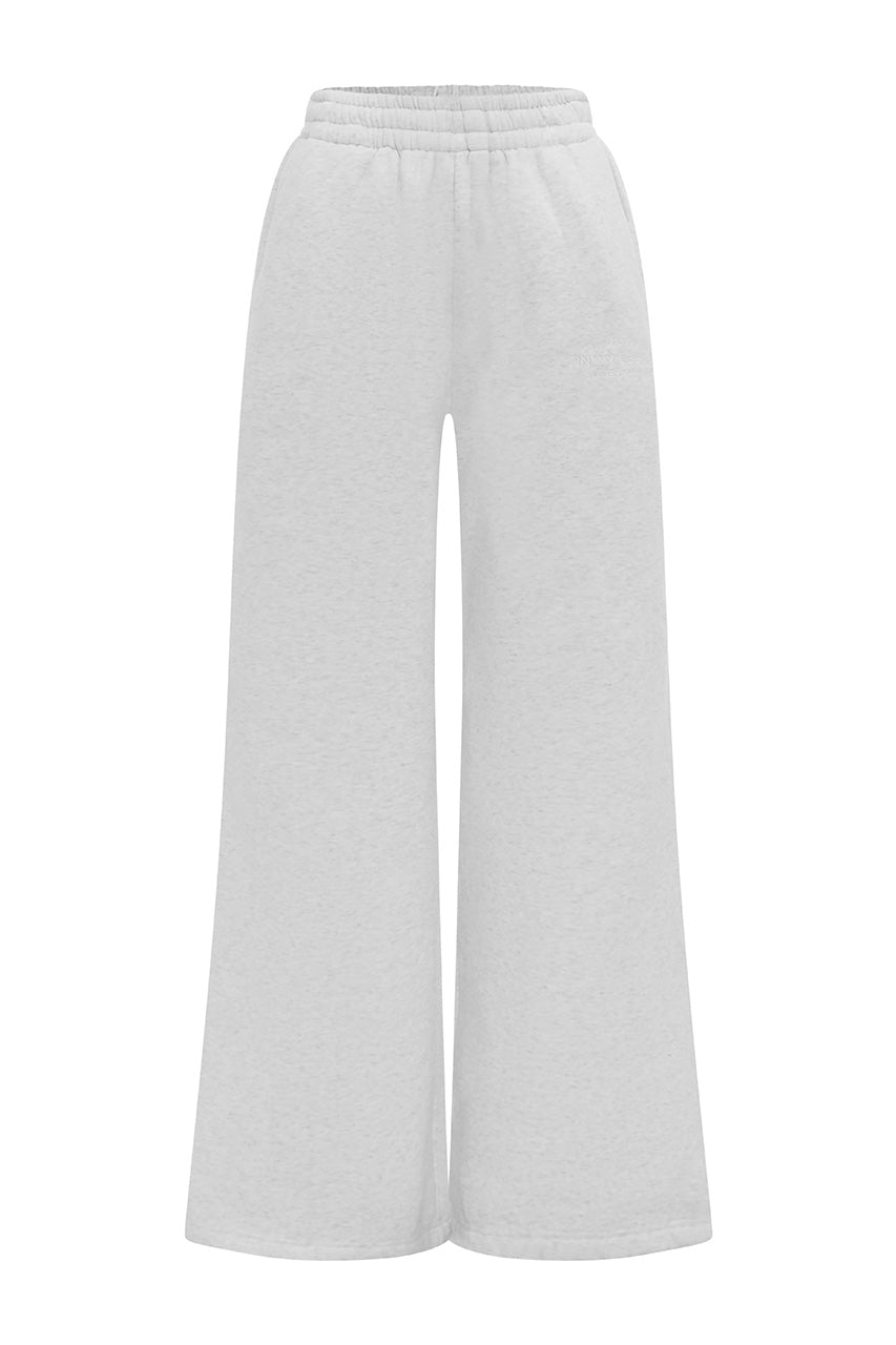 RNWY WIDE LEG TRACK PANT - GREY MARLE - RNWYWIDELEGTRACKPANT-GREYMARLE