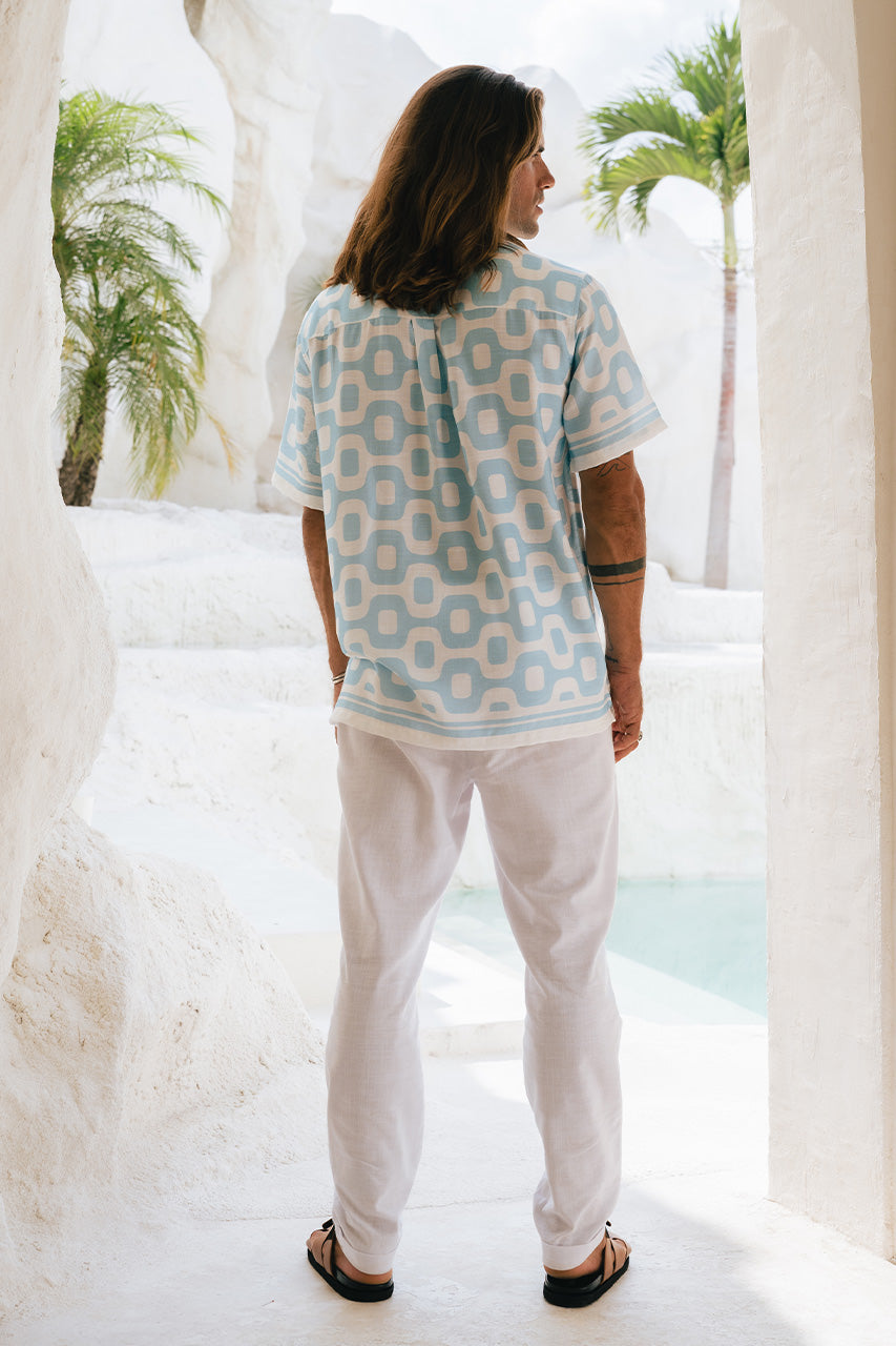 ROMAN SHIRT - BLUE/WHITE - ROMANSHIRTBLUEWHITE