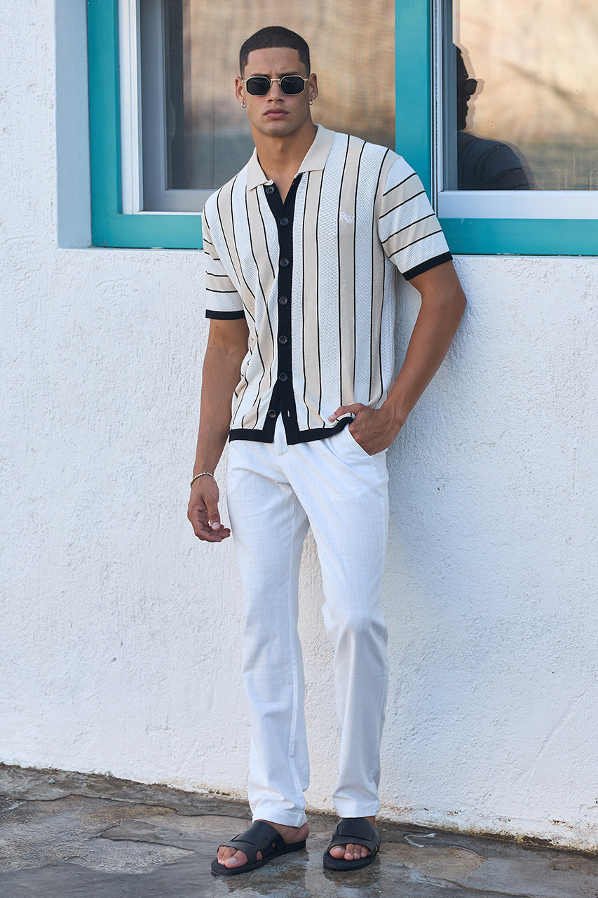 RONALDO COLLARED KNIT TOP - SAND STRIPE - RONALDOCOLLAREDKNITTOP-SANDSTRIPE-3