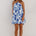 ROSELANI HALTER FLOWY MINI DRESS - MADDIE BLUE