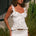ROXELLE RUFFLE SPLIT FRONT TOP - WHITE