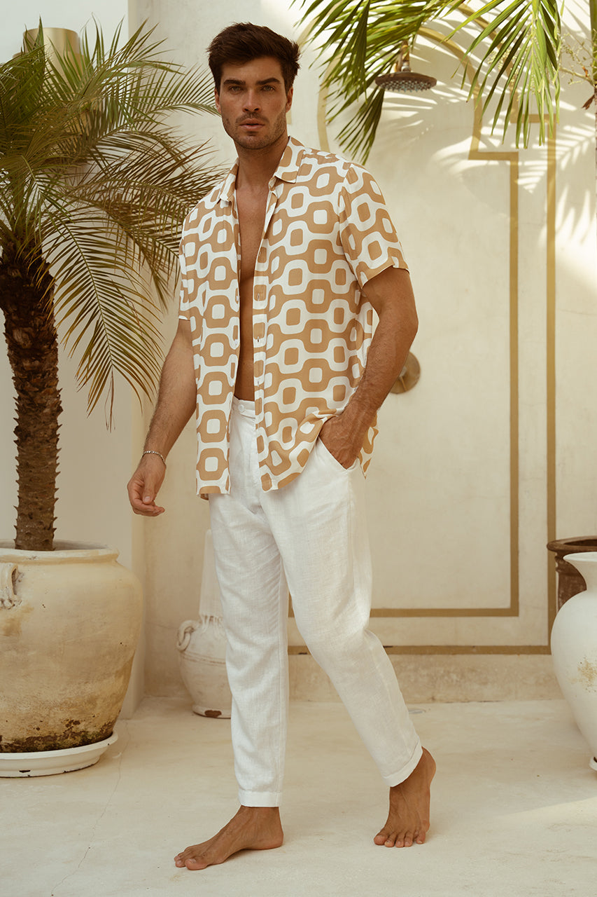 MASON SHIRT - SAND/WHITE - RUNAWAY-THE-LABEL_MASON-SHIRT_SAND2
