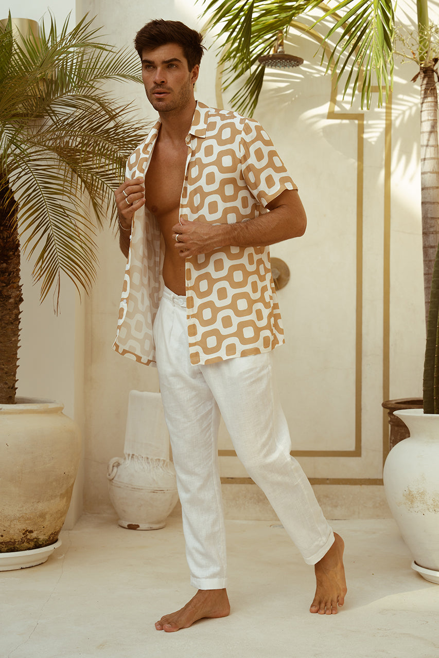 MASON SHIRT - SAND/WHITE - RUNAWAY-THE-LABEL_MASON-SHIRT_SAND3