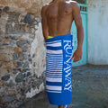 RUNAWAY BEACH TOWEL - BLUE STRIPE