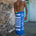 RUNAWAY BEACH TOWEL - BLUE STRIPE