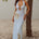 SABRINA HALTER KNIT MAXI DRESS - SKY BLUE
