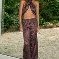 KAELI ELASTICATED PALAZZO PANT - TRIANA CHOCO