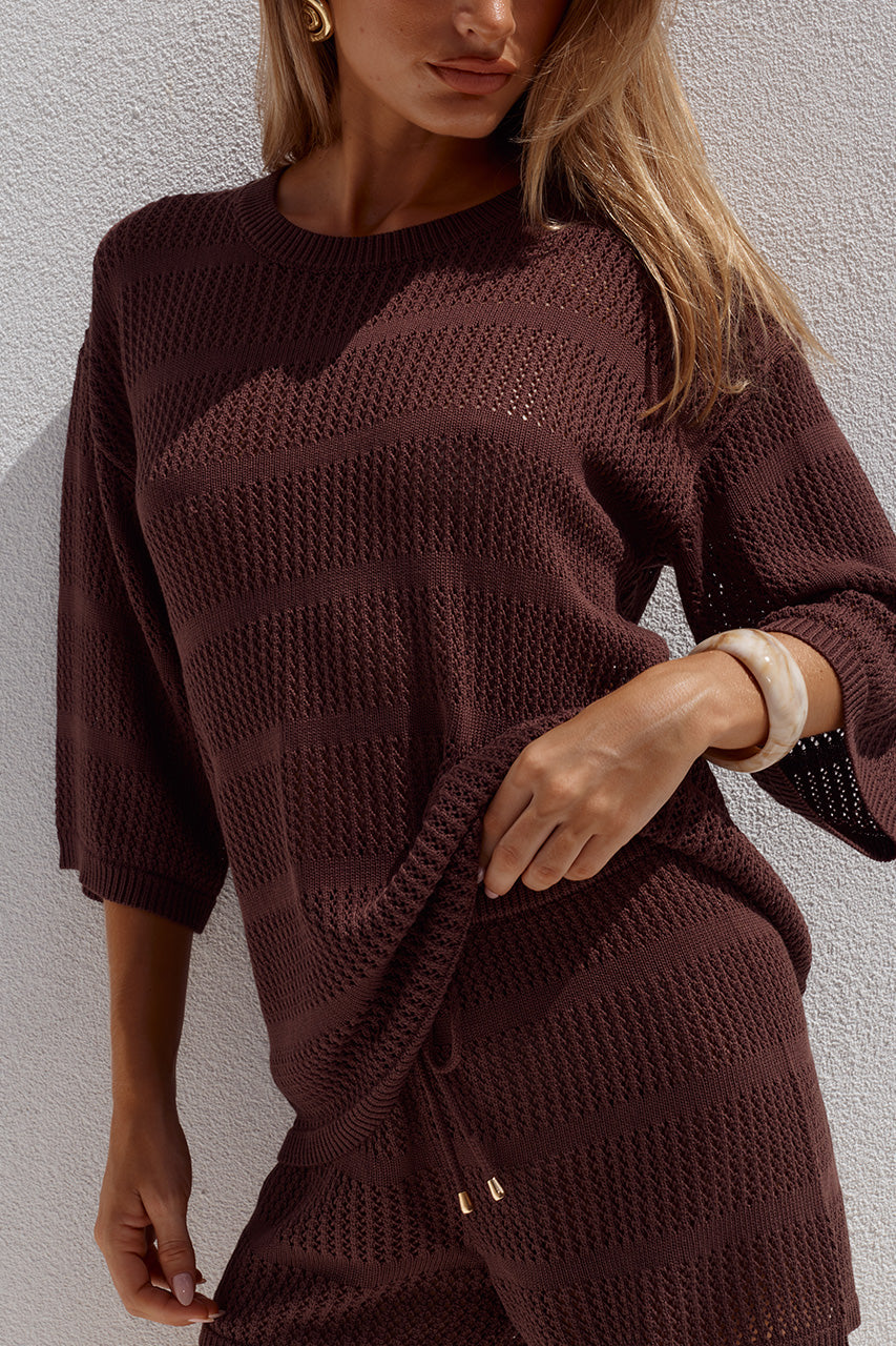 SAMIA TOP - CHOCOLATE - SAMIATOPXSAMIASHORT-CHOCOLATE-2