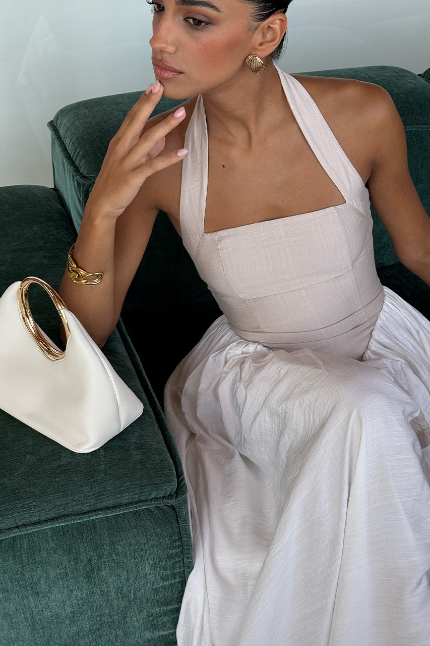SAMMI MIDI DRESS - SAND/WHITE - SAMMI-MIDI-DRESS-5