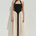 SAMMI MIDI DRESS - BLACK/CREAM