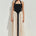 SAMMI MIDI DRESS - BLACK/CREAM