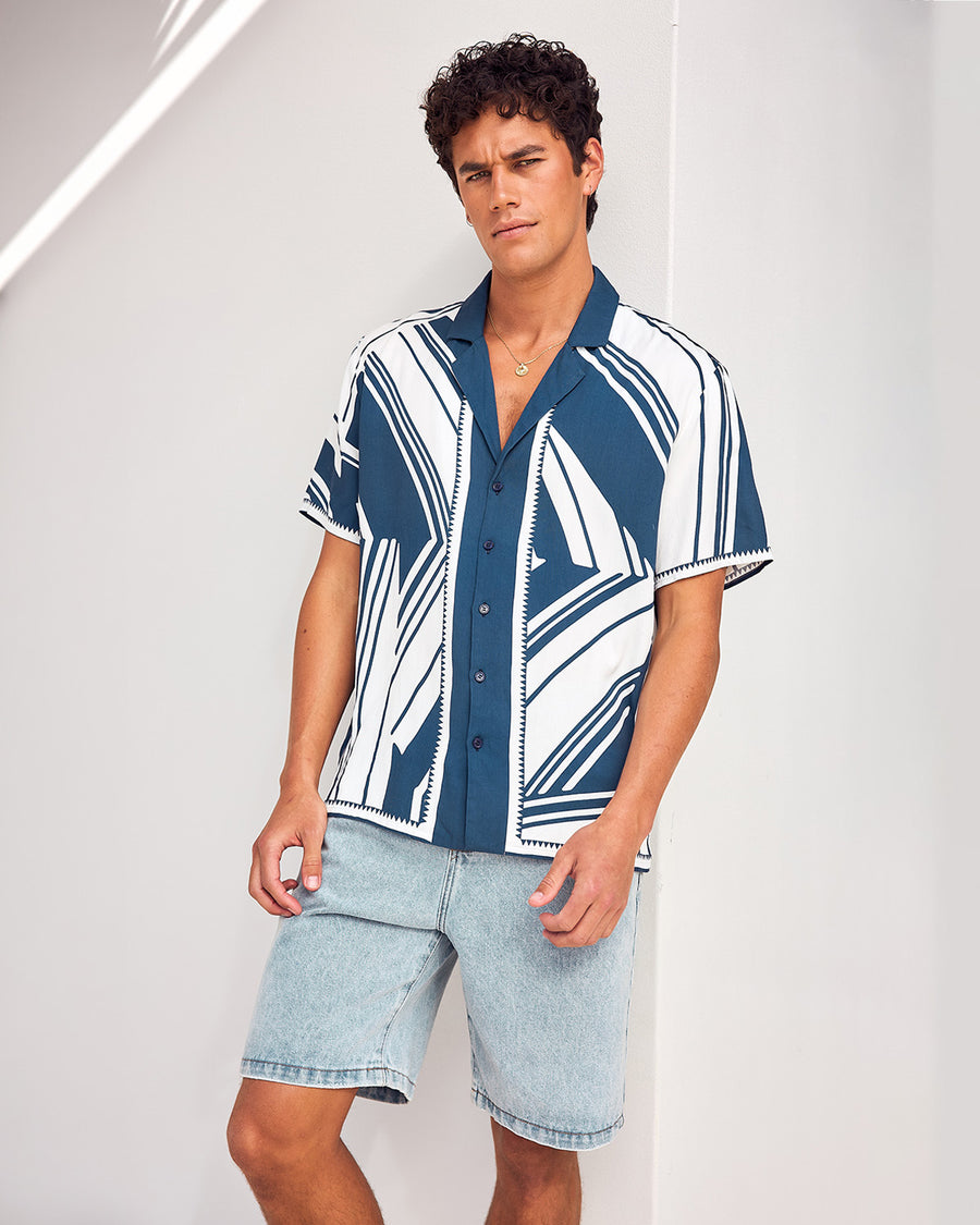SAM SHORT SLEEVE SHIRT - SAM NAVY - SAMSHORTSLEEVESHIRTXSAMTAILOREDSHORT-SAMNAVY-3