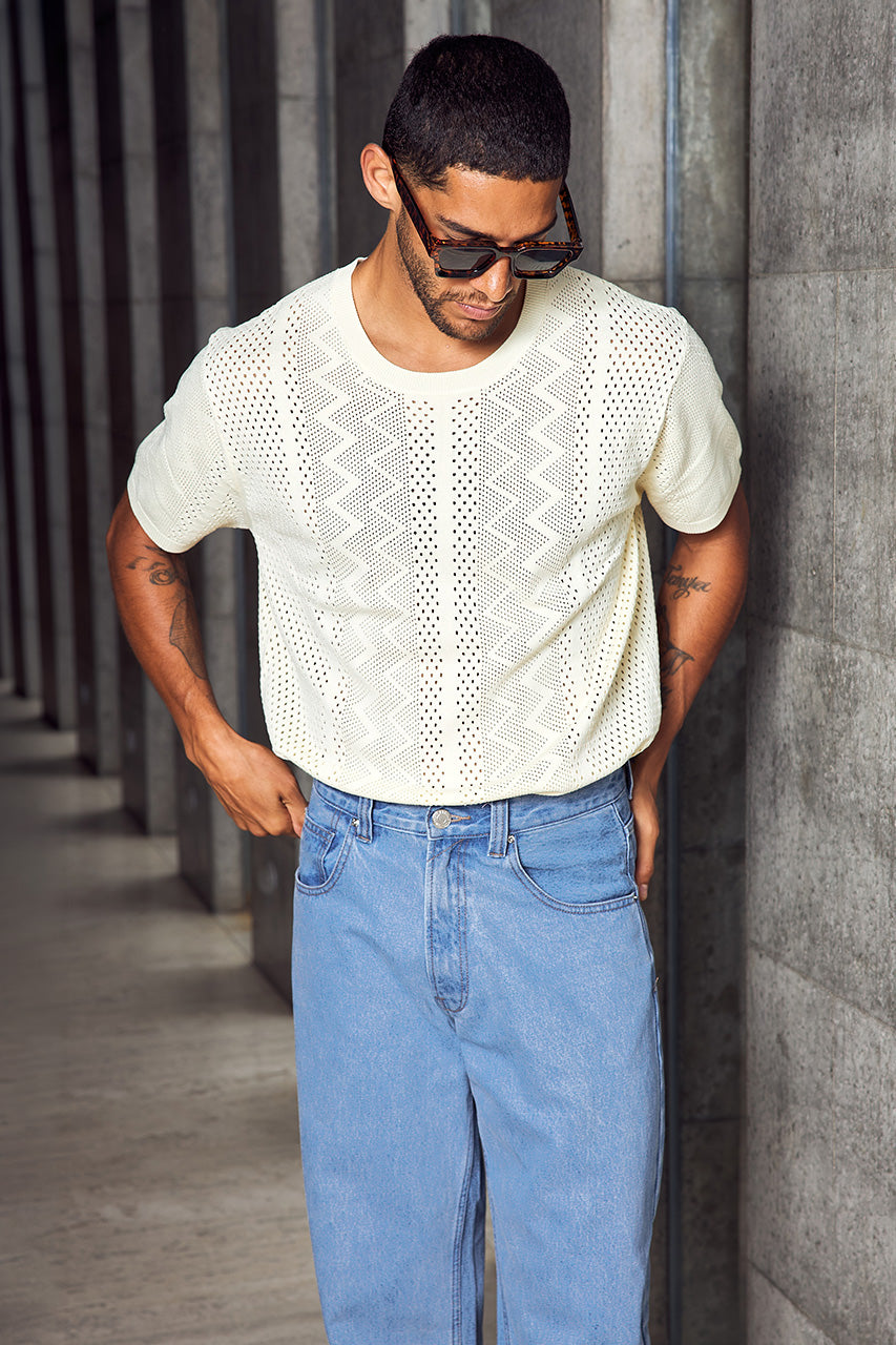 SANDER SHORT SLEEVE KNIT TOP - LEMON - SANDERSHORTSLEEVEKNITTOP-LEMON