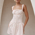 SANTORI MINI DRESS - RED POLKA