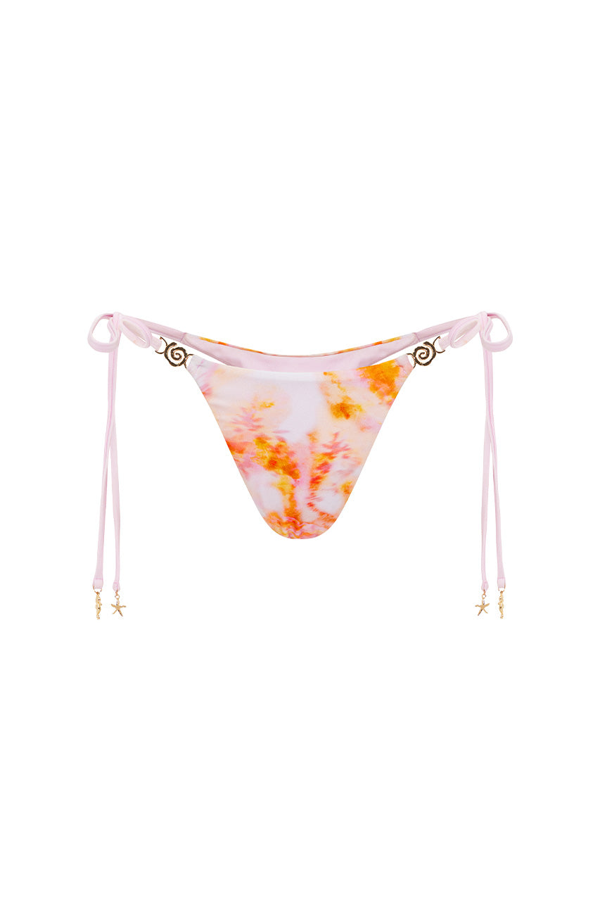 SANTOS SIDE TIE BIKINI BOTTOM - CORALI ORANGE - SANTOSSIDETIEBIKINIBOTTOM-CORALIORANGE
