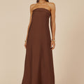 SAPHIRA MAXI DRESS - CHOCOLATE