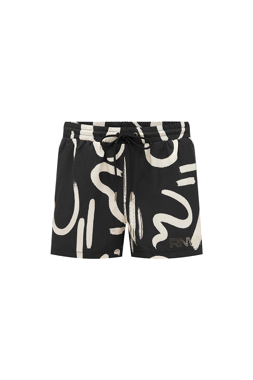 SARDINIA SWIM BOARDSHORTS - BLACK/CREAM - SARDINIABOARDSHORTSBLACK_CREAM_-4