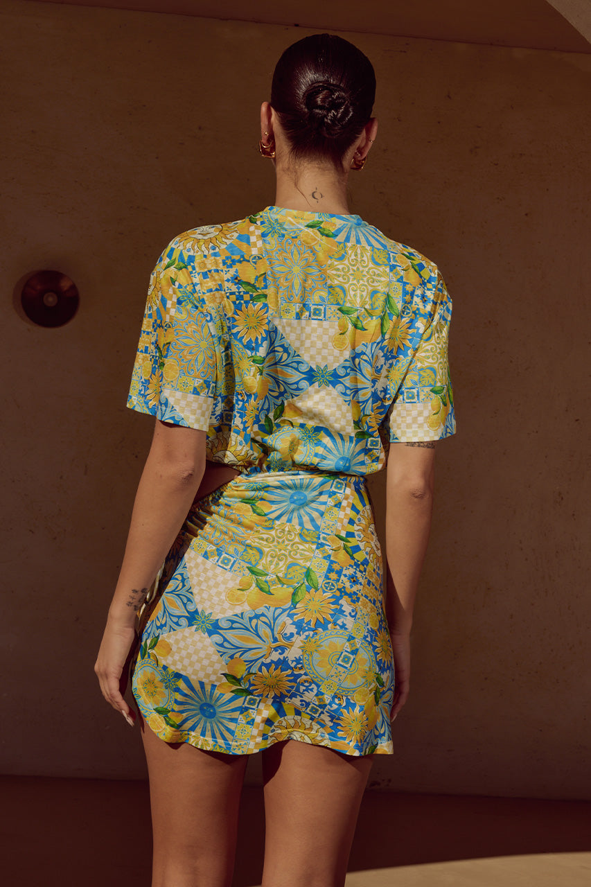 SARICO MINI DRESS - ANACAPRI LEMON - SARICOMINIDRESSANACAPRILEMON_1