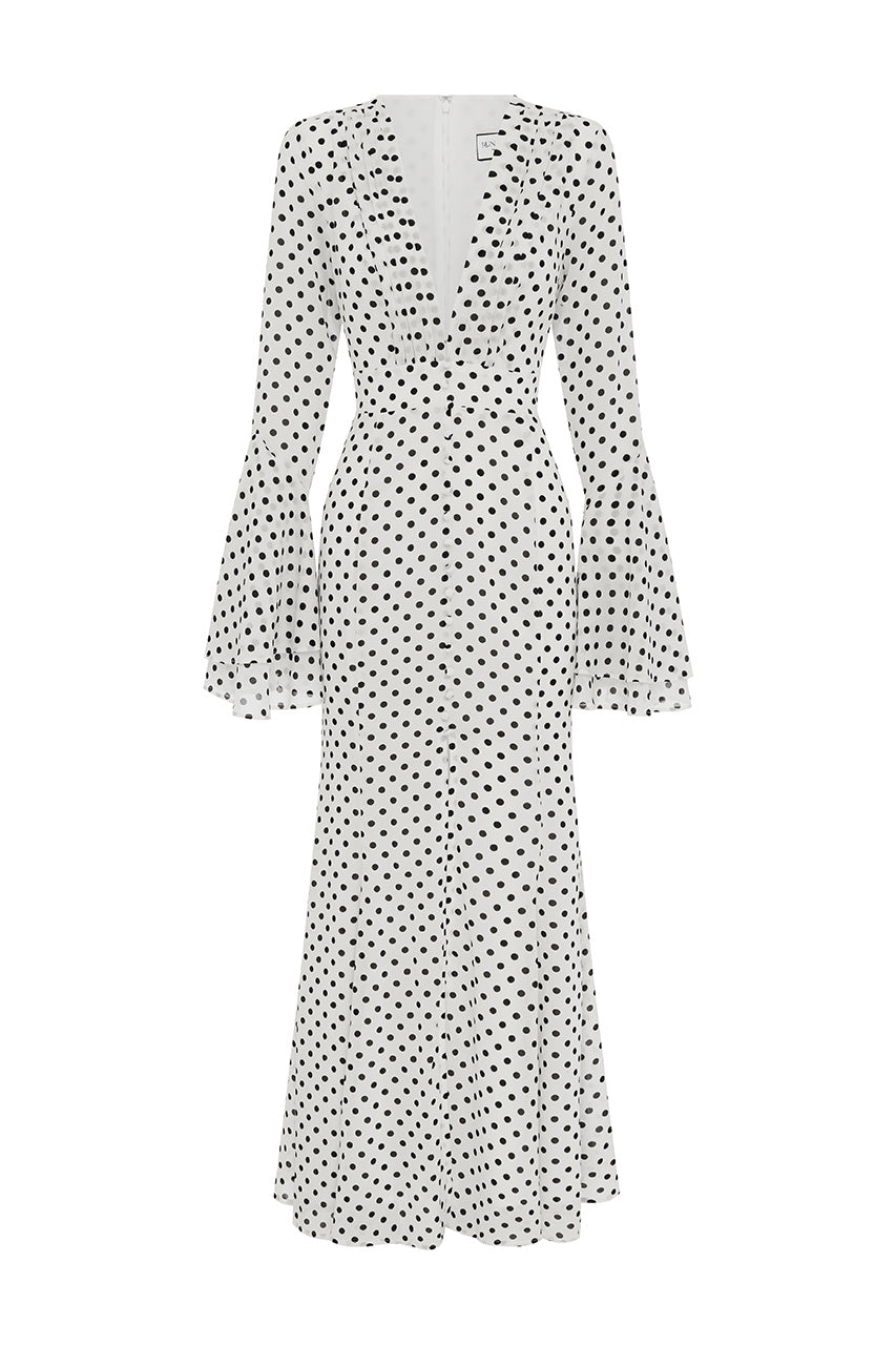 SARI MAXI DRESS - WHITE POLKA - SARIMAXIDRESS_8