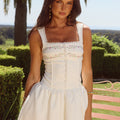 SARLEEN MINI DRESS - WHITE