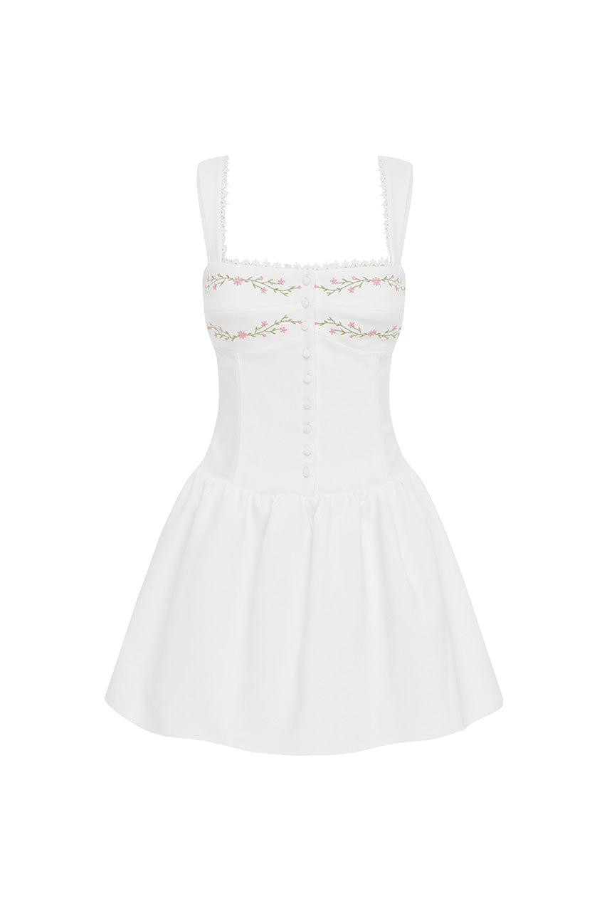 SARLEEN MINI DRESS - WHITE - SARLEENMINIDRESSWHITE