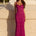 SARTA LACE MAXI DRESS - BERRY