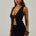 SAVANA KNIT MINI SKIRT WITH BELT - BLACK