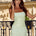 SEANNA RUCHED SEQUIN MINI DRESS - KEY LIME