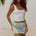 MARTINI SEQUIN MINI SKIRT - LANA GREEN