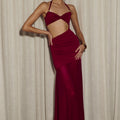 SEVILLE TWIST CUTOUT MAXI DRESS - PLUM