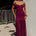 SHAYLA OFF SHOULDER MAXI DRESS - WINE