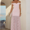 SHAYLA OFF SHOULDER MAXI DRESS - MUSK
