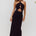 SHELLIE KEYHOLE HALTER MIDI DRESS - BLACK