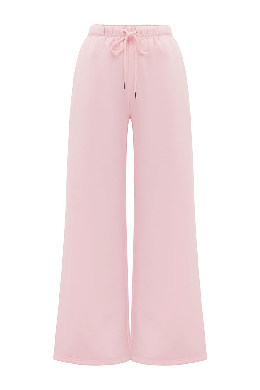 SHOBI LOW RISE TRACK PANTS - BALLET PINK - SHOBILOWRISETRACKPANTS-BALLETPINK