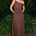 SIERA ONE SHOULDER MAXI DRESS - CHOCOLATE