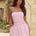 SILLIAN MINI DRESS - PINK GINGHAM