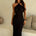SIMI HALTER KNIT MAXI DRESS - BLACK