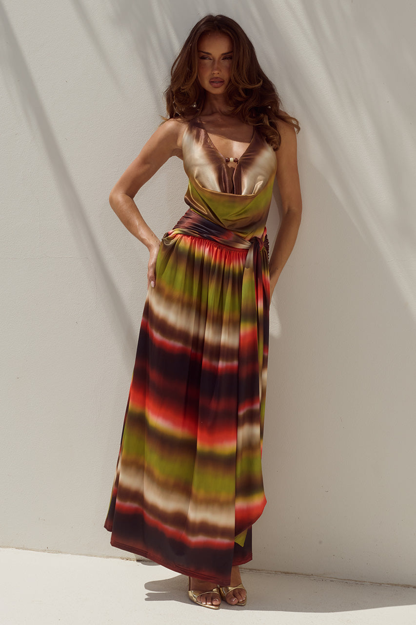 SIMONA LOW PLUNGE COWL MAXI DRESS - ANABELL RED - SIMONALOWPLUNGECOWLMAXIDRESS-ANABELLRED