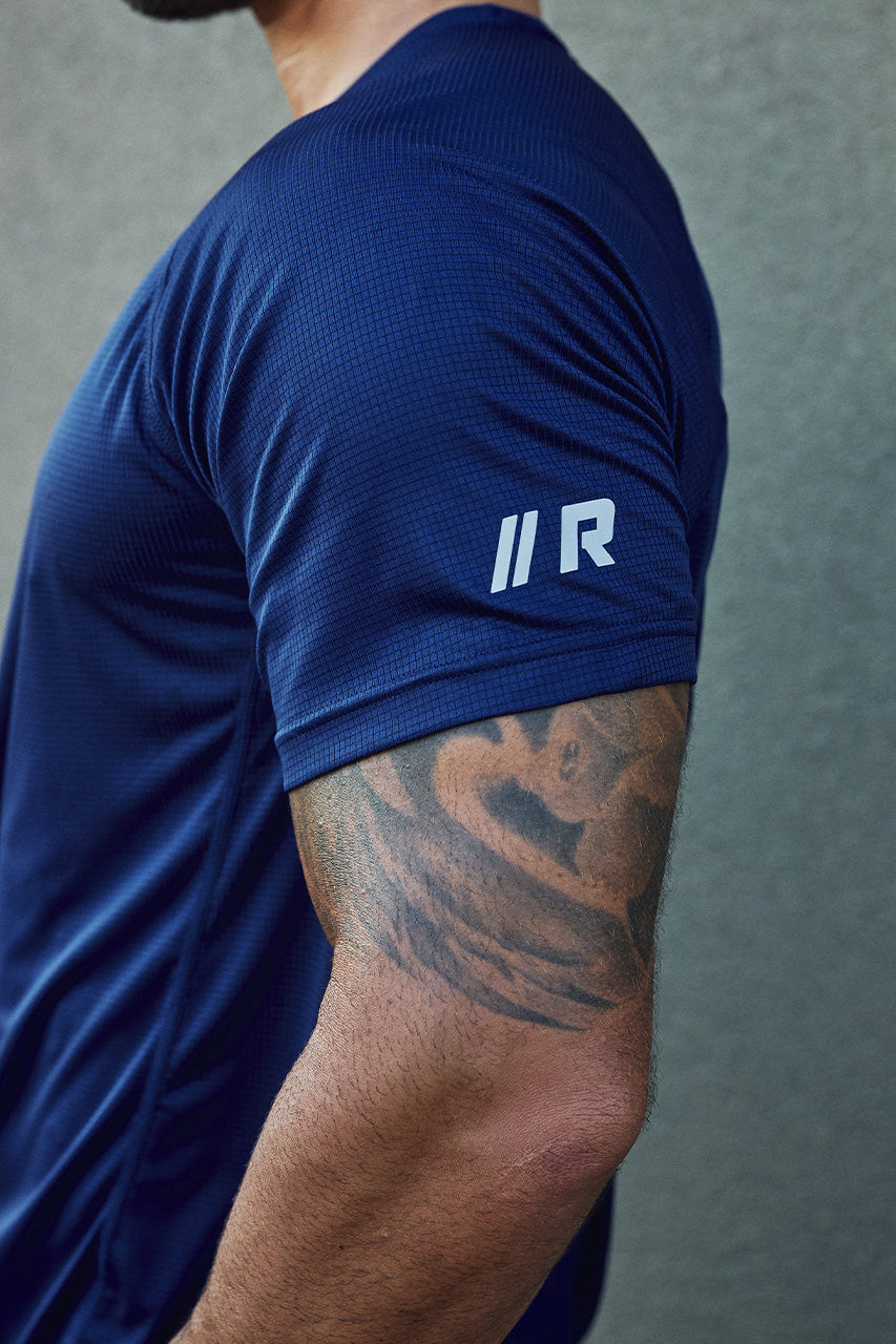 SLASH SHORT SLEEVE TOP - NAVY - SLASHSHORTSLEEVETOP-NAVY