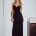 SOL RUCHED MAXI DRESS - BLACK