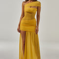 SORELLI ONE SHOULDER MINI DRESS - MANGO