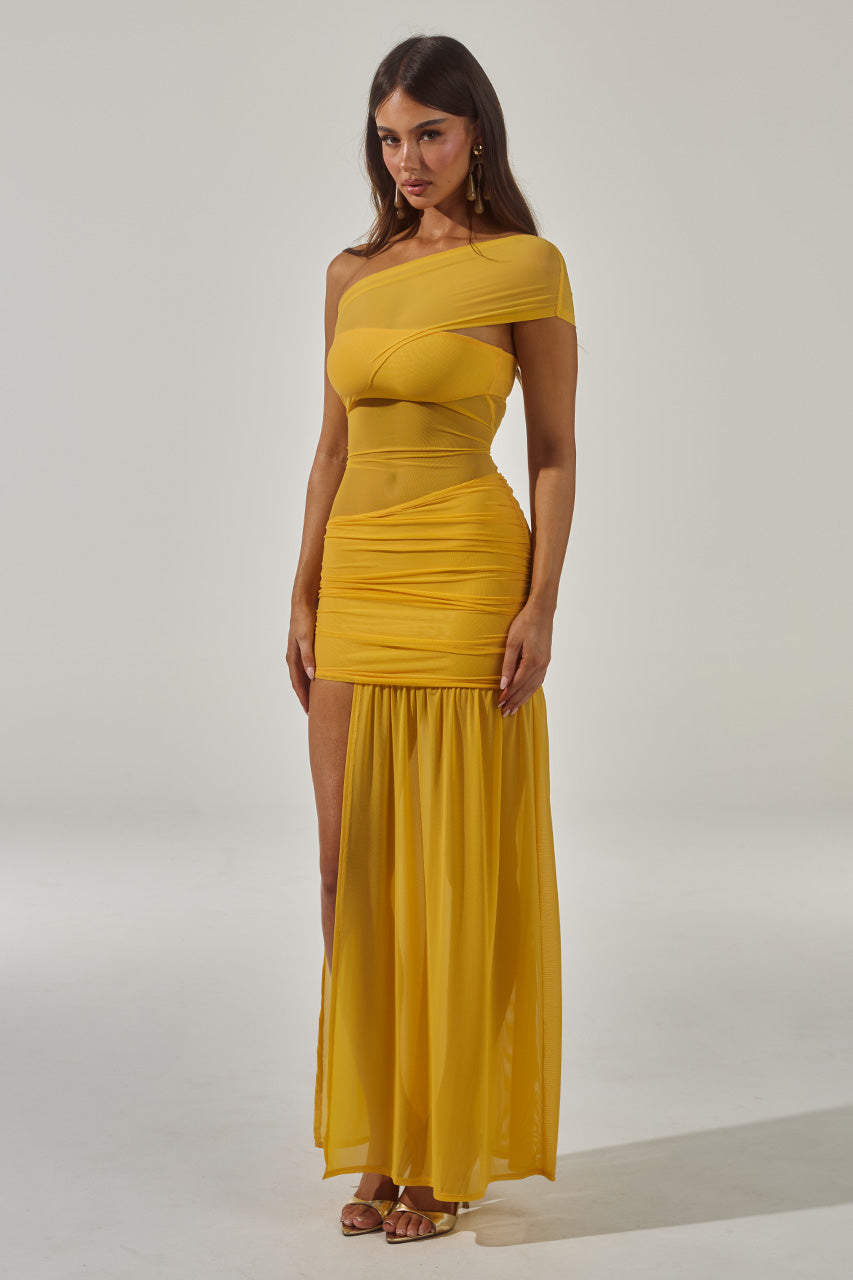 SORELLI ONE SHOULDER MINI DRESS - MANGO - SORELLIONESHOULDERMINIDRESS-MANGO-7